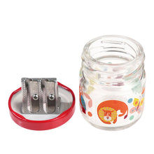 Load image into Gallery viewer, Glass jar pencil sharpener - Wild Wonders