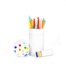 Load image into Gallery viewer, Box of 12 beeswax birthday candles by to:from