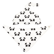 Load image into Gallery viewer, Miko The Panda Organic Cotton Baby Hat And Bib Set
