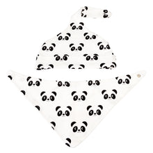 Load image into Gallery viewer, Miko The Panda Organic Cotton Baby Hat And Bib Set