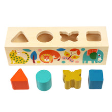 Load image into Gallery viewer, Wild Wonders Wooden Shape Sorter