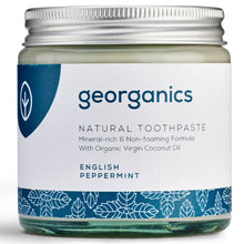 Load image into Gallery viewer, Georganics Natural Mineral Toothpaste English Peppermint 120ml