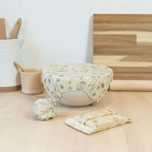 Load image into Gallery viewer, Abeego Organic Cotton Beeswax Wraps Variety Pack