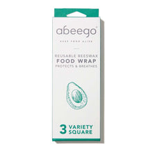 Load image into Gallery viewer, Abeego Organic Cotton Beeswax Wraps Variety Pack