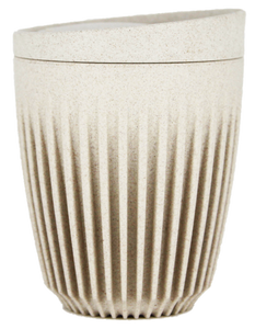 8oz Huskee reusable coffee cup Natural sustainably made from the waste husks from coffee production. At end of life send them back for repurposing.
