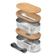 Load image into Gallery viewer, 1 Litre Stainless Steel Leak Proof Bento Box by Black+Blum