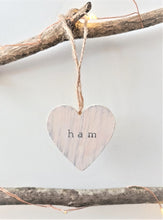 Load image into Gallery viewer, Ham wooden hanging heart
