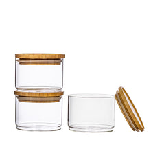 Load image into Gallery viewer, Stacking Glass Storage Jars - Set of 3