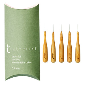 Bamboo 0.4mm Interdental Brushes - Pack of 5 by Truthbrush