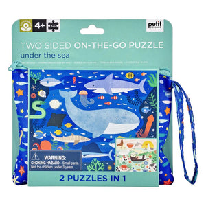 Under the sea two-sided on-the-go travel puzzle