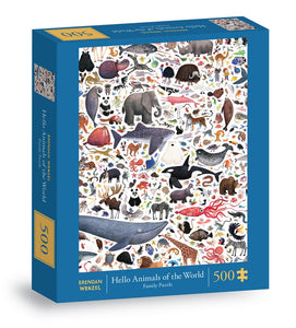 Hello Animals of the World 500 piece family puzzle