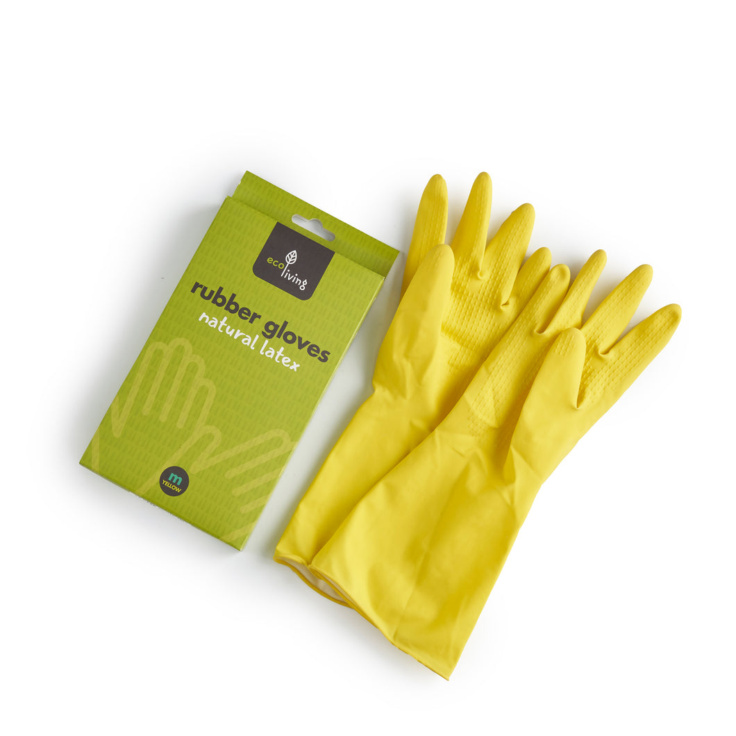 Natural Latex Rubber Gloves Yellow