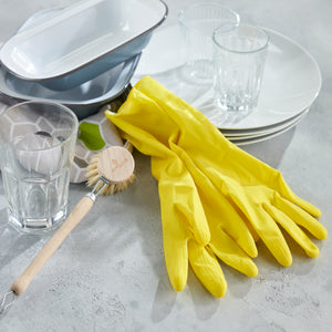 Natural Latex Rubber Gloves Yellow