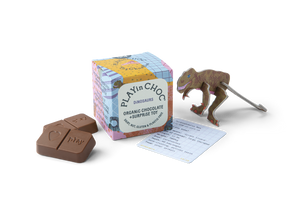 ToyChoc Box DiNOSAURS - 2x 10g chocolate + toy + fun facts card by PLAYin CHOC
