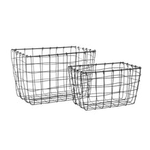 Load image into Gallery viewer, Industrial Wire Baskets Set of 2
