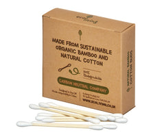 Load image into Gallery viewer, Natural Bamboo Cotton Buds
