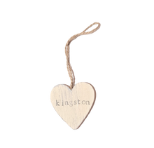 Load image into Gallery viewer, Kingston wooden hanging heart
