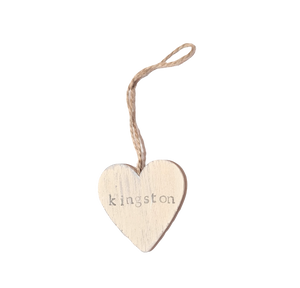 Kingston wooden hanging heart