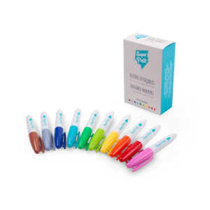 SuperPetit Dry Wipe erasable markers for Silicone: 10 Colours
